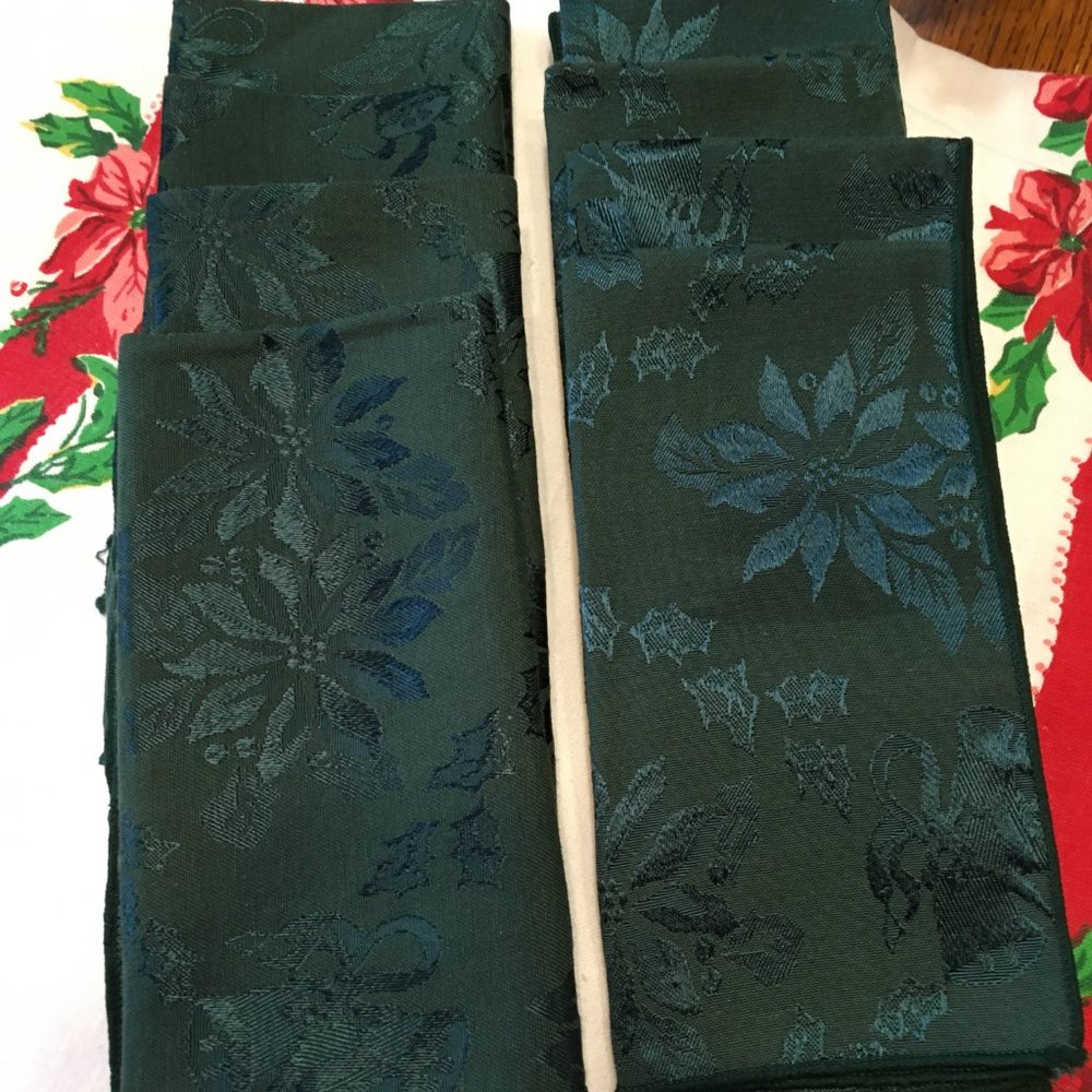Hunter Green Holiday Cloth Napkins